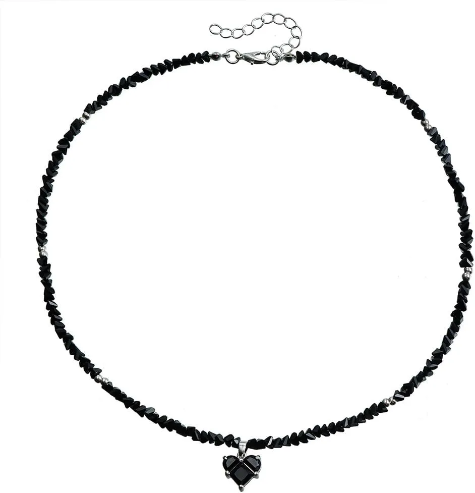 MIFYNN Black Heart Choker Necklaces for Women Goth Punk Collar Emo Necklace Vintage Gothic Heart Pendant Halloween Jewelry Gifts