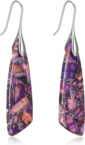 MJartoria Stone Earrings for Women Trendy Vintage Dangle Earrings Drop Earrings Statement Earrings Jewelry Gifts