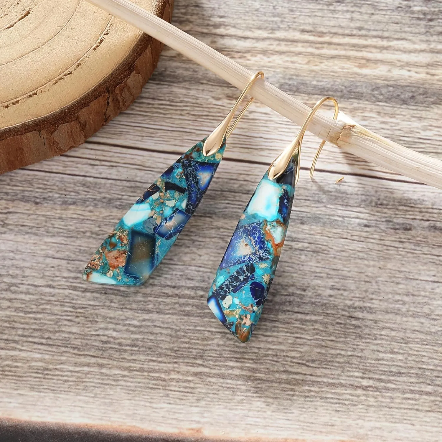 MJartoria Stone Earrings for Women Trendy Vintage Dangle Earrings Drop Earrings Statement Earrings Jewelry Gifts