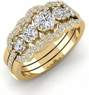 Moissanite Wedding Band Ring | Lab Grown 1 Carat Diamond & 18k Gold and Silver Plated Ring | Moissanite Rings for Women | S925 Sterling Silver Rings | Moissanite Ring | Gold Rings for Women