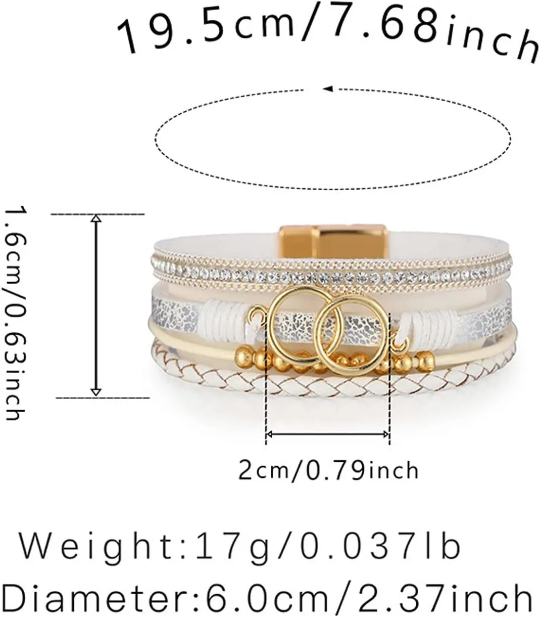 MUERDOU Inspirational Tree of Life Leather Bracelets for Women Cross Boho Jewelry Wristbands Wrap Cuff Bracelets Gifts for Women