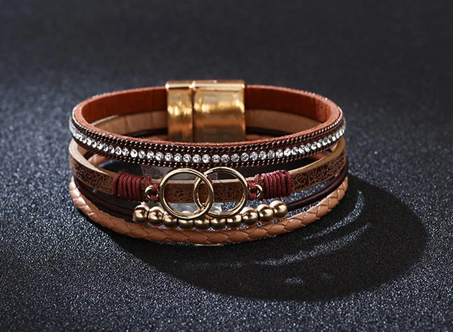 MUERDOU Inspirational Tree of Life Leather Bracelets for Women Cross Boho Jewelry Wristbands Wrap Cuff Bracelets Gifts for Women