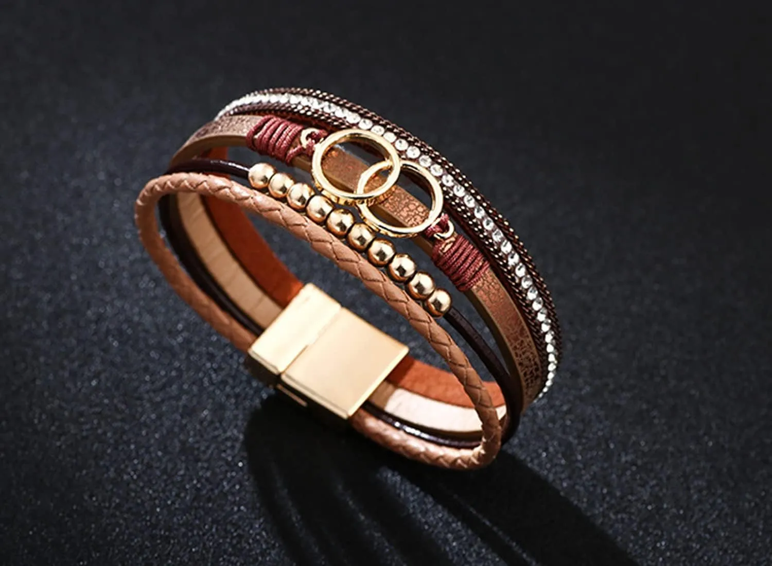 MUERDOU Inspirational Tree of Life Leather Bracelets for Women Cross Boho Jewelry Wristbands Wrap Cuff Bracelets Gifts for Women