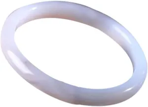Natural Agate Bracelet Female Brazilian Ice Grey Jade Chalcedony Bracelet Ice Seed Round Bar 58-62mm Fengshui Fashion Jade Bangle For Women Genuine