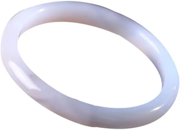 Natural Agate Bracelet Female Brazilian Ice Grey Jade Chalcedony Bracelet Ice Seed Round Bar 58-62mm Fengshui Fashion Jade Bangle For Women Genuine