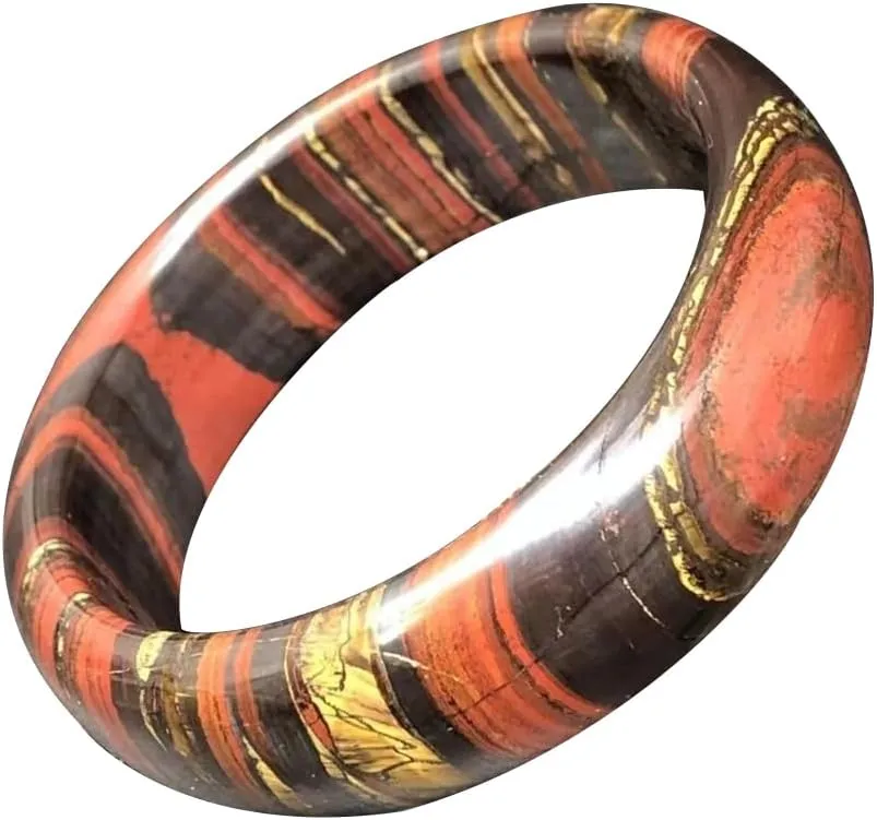 Natural Dazzling Color Wide Meteorite Bangle 58-62mm Fengshui Fashion Jade bracelet For Women Genuine