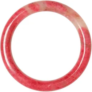 Natural Rose Pyroxene Bracelet Crystal Fine Round Bar Vermicelli Peach Blossom Jade Female Bracelet 58-62mm Fengshui Fashion Jade Bangle For Women