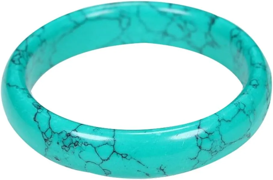 Natural Turquoise Blue Bangle 58-62mm Fengshui Jade bracelet For Women Genuine 1