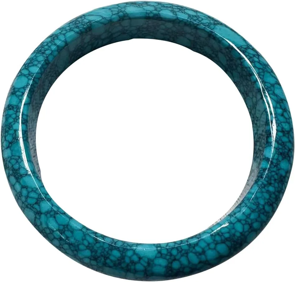 Natural Turquoise Blue Bangle 58-62mm Fengshui Jade bracelet For Women Genuine