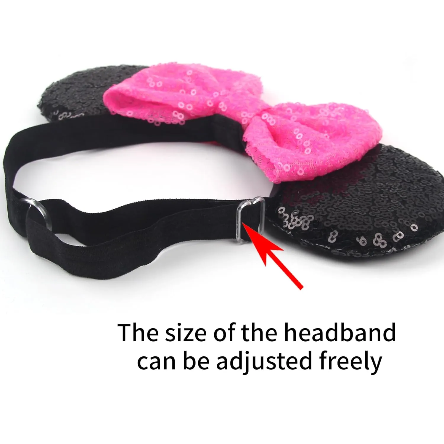 Newborn Bows for Girls Toddler Hair Bows Elastic Adjustable Headband Mouse Ears Scrunchies Essencial Accessories for Trip Headwear for Women (Angelbow)