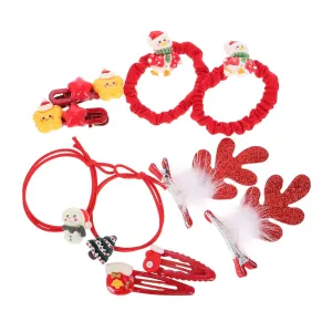 NOLITOY Unique Deer Antler Shape Christmas Headband Holiday Hair Jewelry Christmas Tree Barrette Reindeer Antler Hair Clips