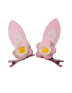 Pink Easter Headband Hairclips Bow Pink Easter Baby Hair Band Bow Hair Clip Pins JHE20 (Set-H)