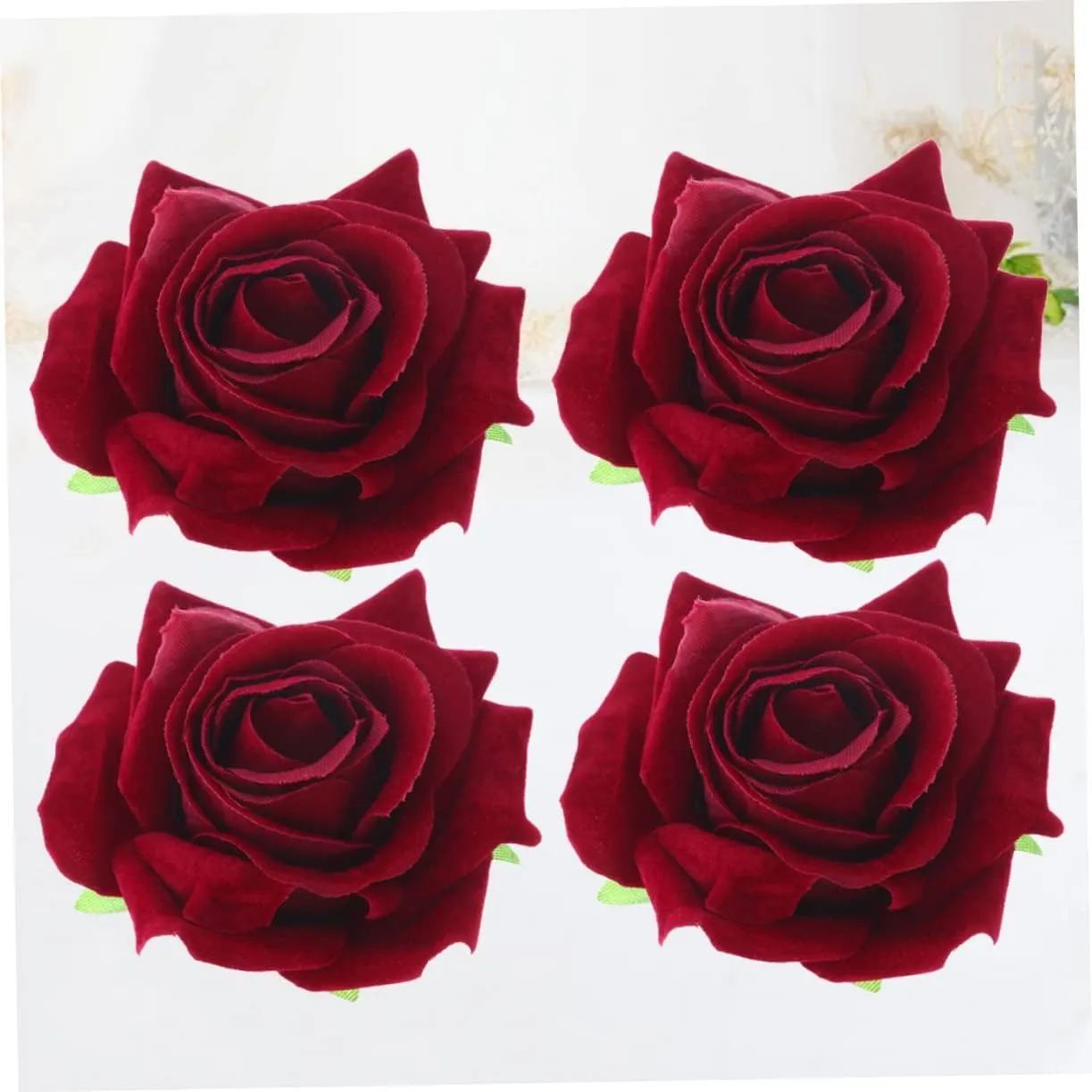 Red Cloth Rose Hairpin Flower Brooches Elegant Accessories for Women for Weddings Beach Vacations