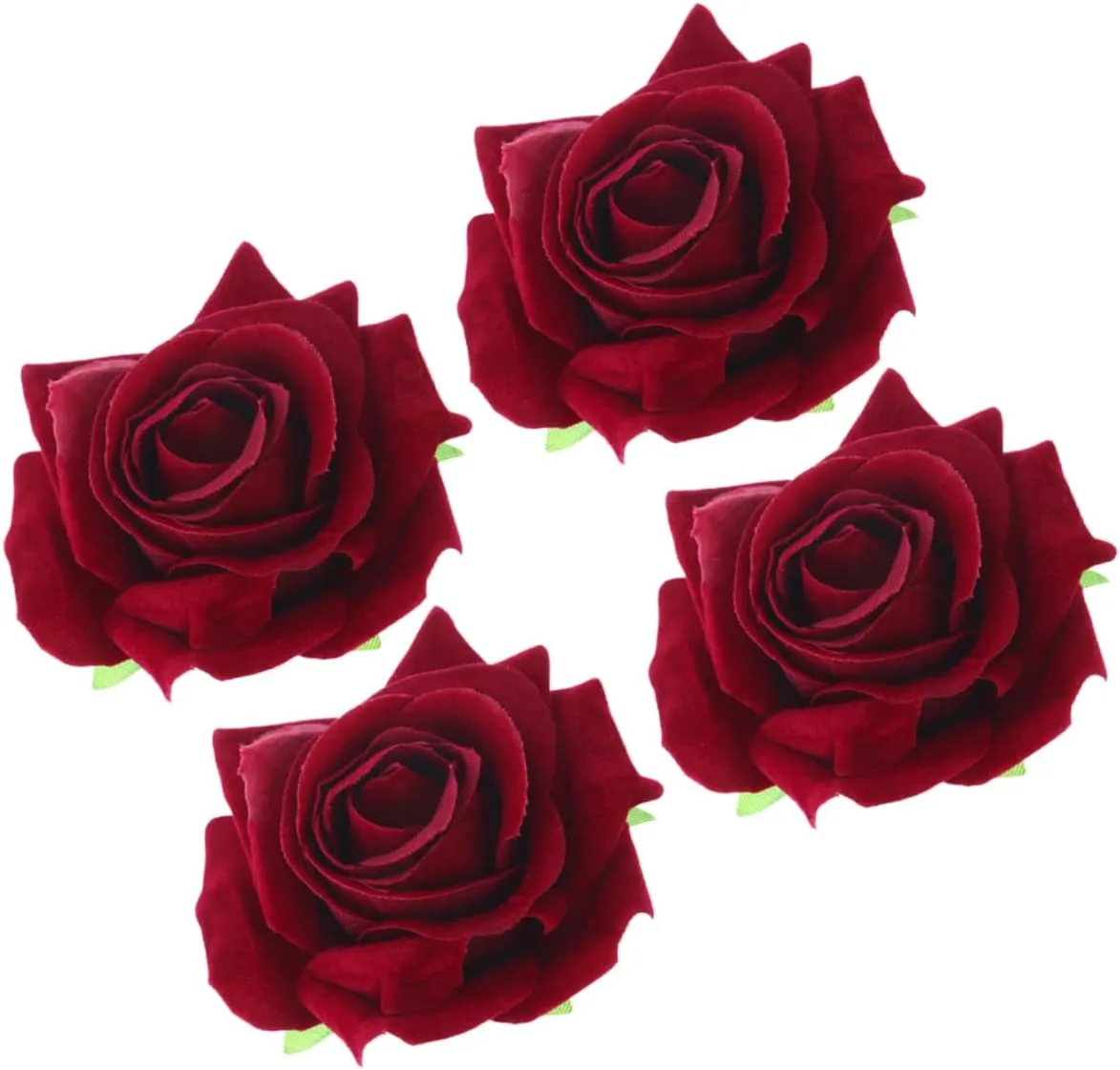 Red Cloth Rose Hairpin Flower Brooches Elegant Accessories for Women for Weddings Beach Vacations