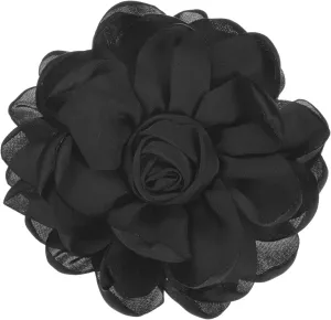 Rose Flower Brooches and Pins for Women, Lapel Pins Dainty Satin Fabric Big Camellia Hair Flowers Clips for Wedding/Parties/Clothes/Jewelry