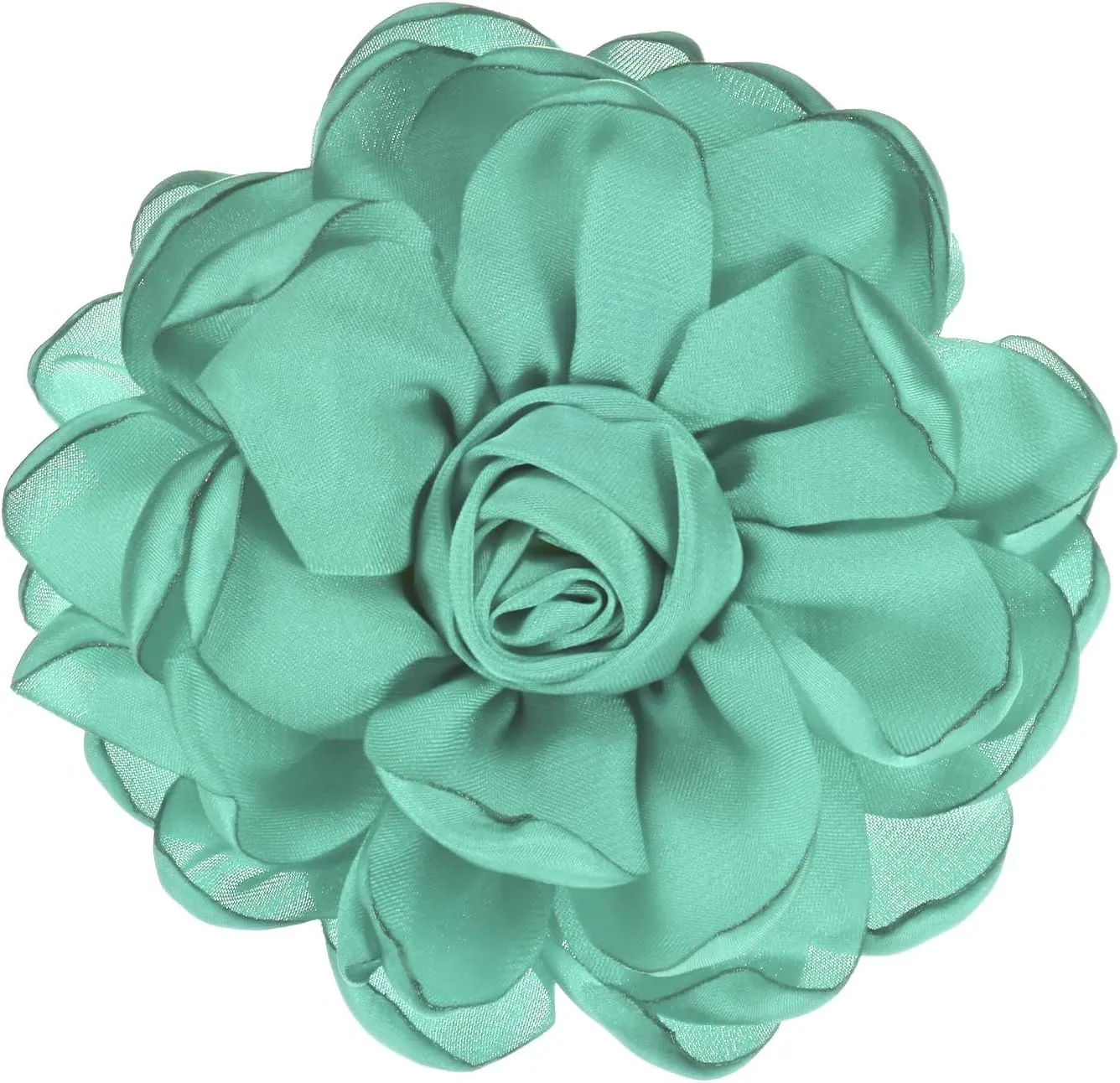 Rose Flower Brooches and Pins for Women, Lapel Pins Dainty Satin Fabric Big Camellia Hair Flowers Clips for Wedding/Parties/Clothes/Jewelry