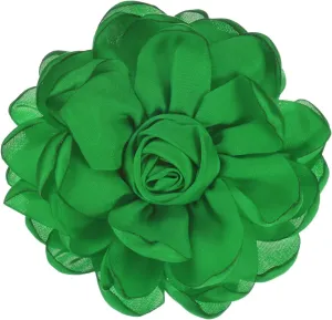 Rose Flower Brooches and Pins for Women, Lapel Pins Dainty Satin Fabric Big Camellia Hair Flowers Clips for Wedding/Parties/Clothes/Jewelry