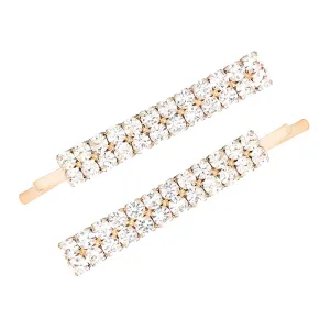 Rosemarie & Jubalee Women's Large Crystal Hair Clip Rhinestone Bobby Pins Hair Accessories