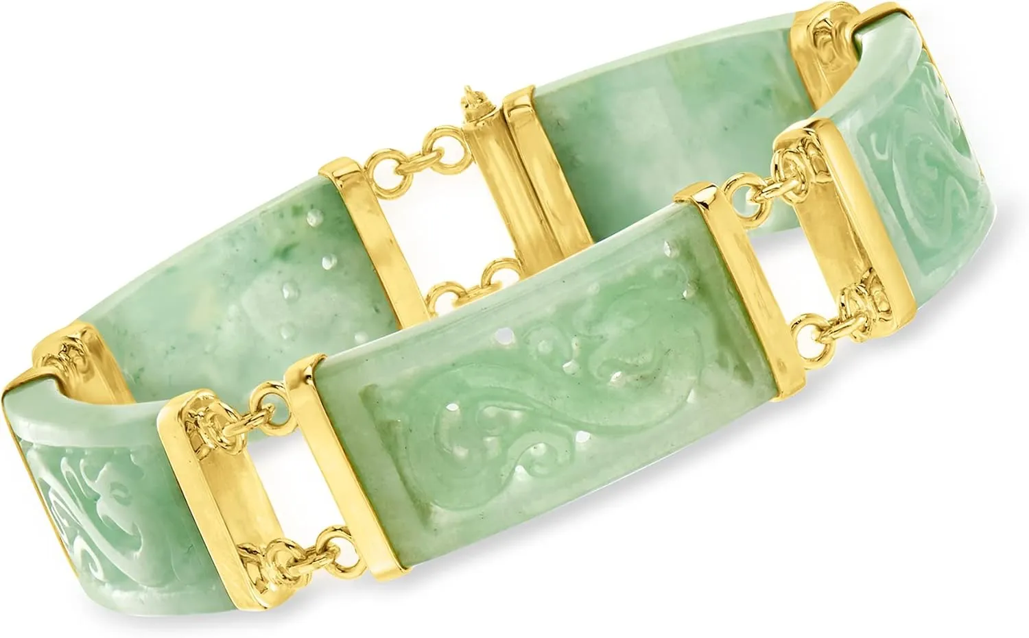 Ross-Simons Jade Dragon Bracelet With 18kt Gold Over Sterling