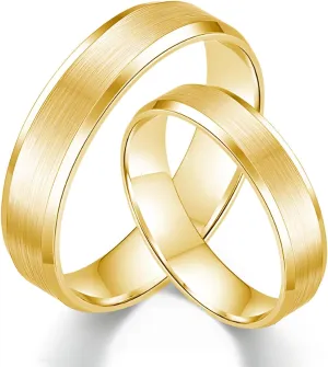 S925/10K/14K/18K Gold Couple Ring Sets, 2pcs Moissanite Wedding Rings Set for Men and Women, Customized His and Hers Matching Promise Bands for Anniversary Engagement Valentine's Day