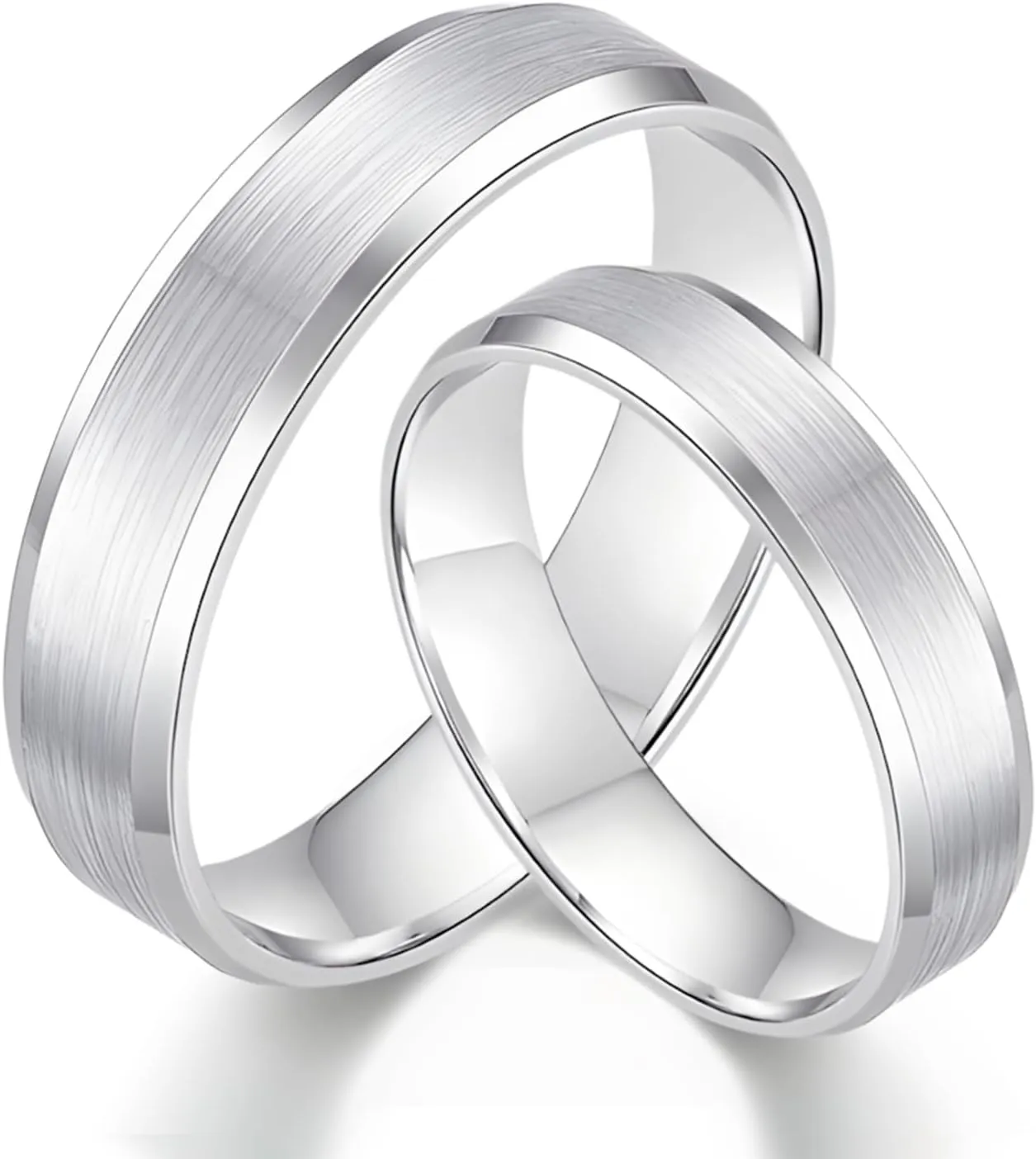 S925/10K/14K/18K Gold Couple Ring Sets, 2pcs Moissanite Wedding Rings Set for Men and Women, Customized His and Hers Matching Promise Bands for Anniversary Engagement Valentine's Day