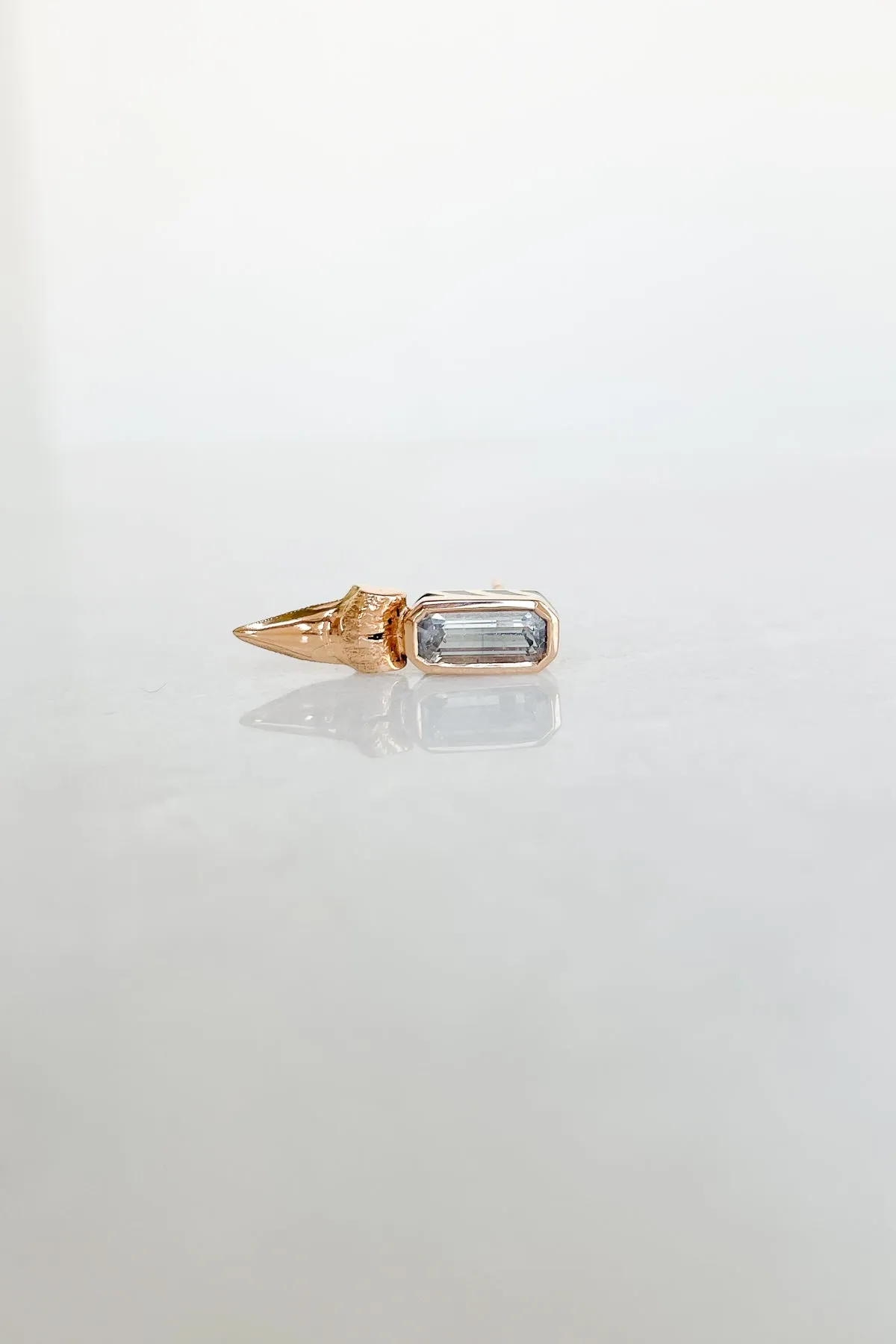 Sapphire Shark Tooth Earring