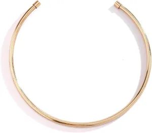 Simple Metal Collar Necklace Trendy Choker Necklaces Open Round Collar Necklace for Women