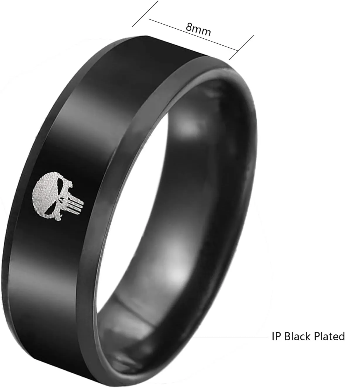 Skull Rings His and Hers Rings Couple Rings Skeleton Rings AAA Red Cz Womens Wedding Ring Punk Ring