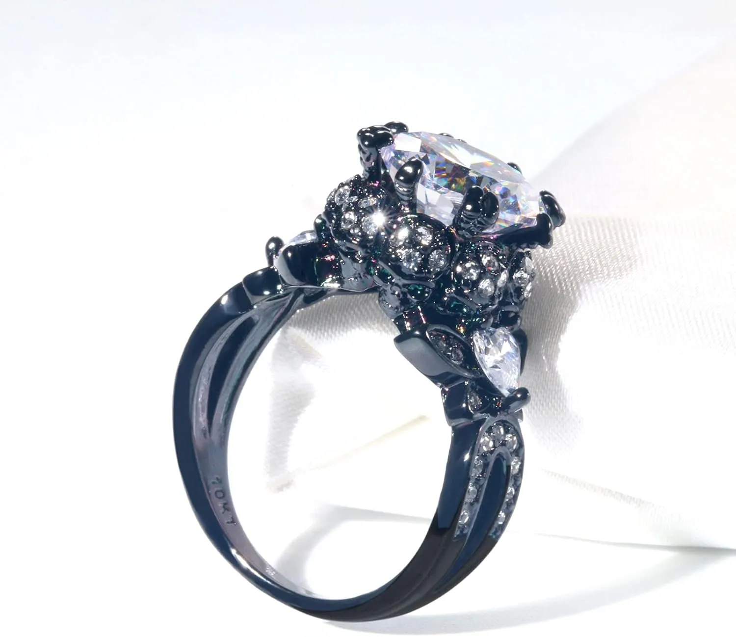 Skull Rings His and Hers Rings Couple Rings Skeleton Rings AAA Red Cz Womens Wedding Ring Punk Ring
