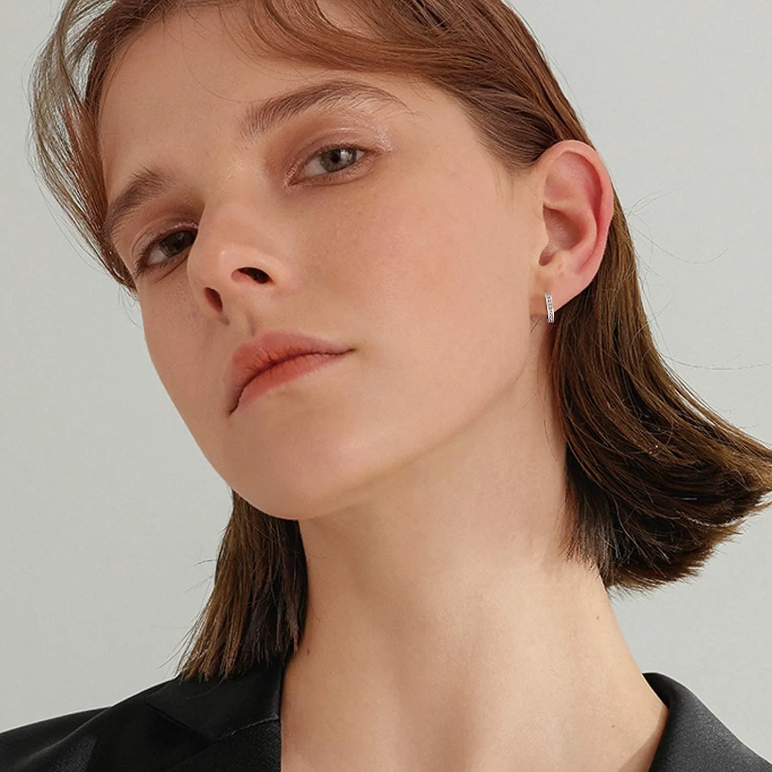 Small Gold Hoop Earrings for Women:14k Real Gold Plated Hypoallergenic Tiny Cartilage Huggie Ear Jewelry