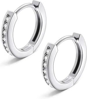 Small Gold Hoop Earrings for Women:14k Real Gold Plated Hypoallergenic Tiny Cartilage Huggie Ear Jewelry