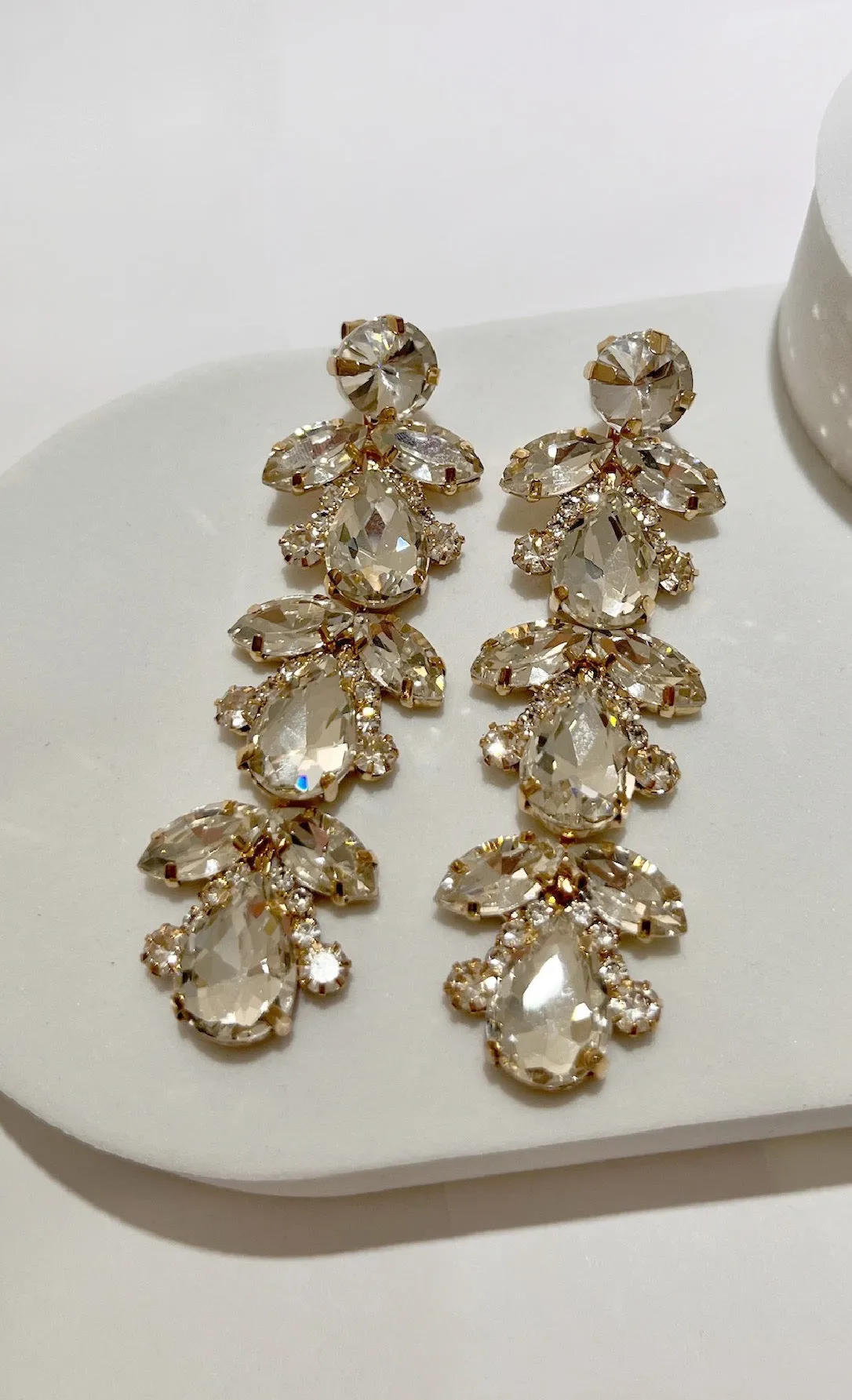 Special Moment Gold Stones Earrings