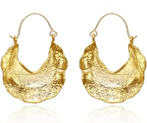 Twisted Leaf Earrings for Women, Golden Leaf Statement Earrings, Funny Gold Leaf Dangle Earrings Hypoallergenic, Silver Leaf Drop Earrings, Bohemian Flower Leaf Earrings Studs