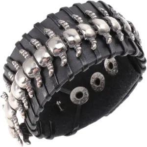 VALICLUD 1pc Buckle Bracelet Leather Braided Bracelet Women Punk Bracelet Mens Bracelet Bracelets for Women Punk Leather Bracelet Braided Wrist Band Centipede Accessories Miss
