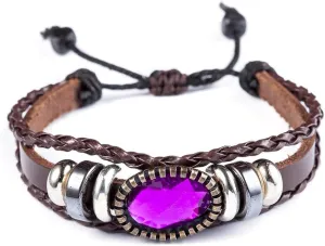 Vintage Fashion Handmade Genuine Leather Handmade Charm Braided Leather Bracelets for Men Women Jewelry