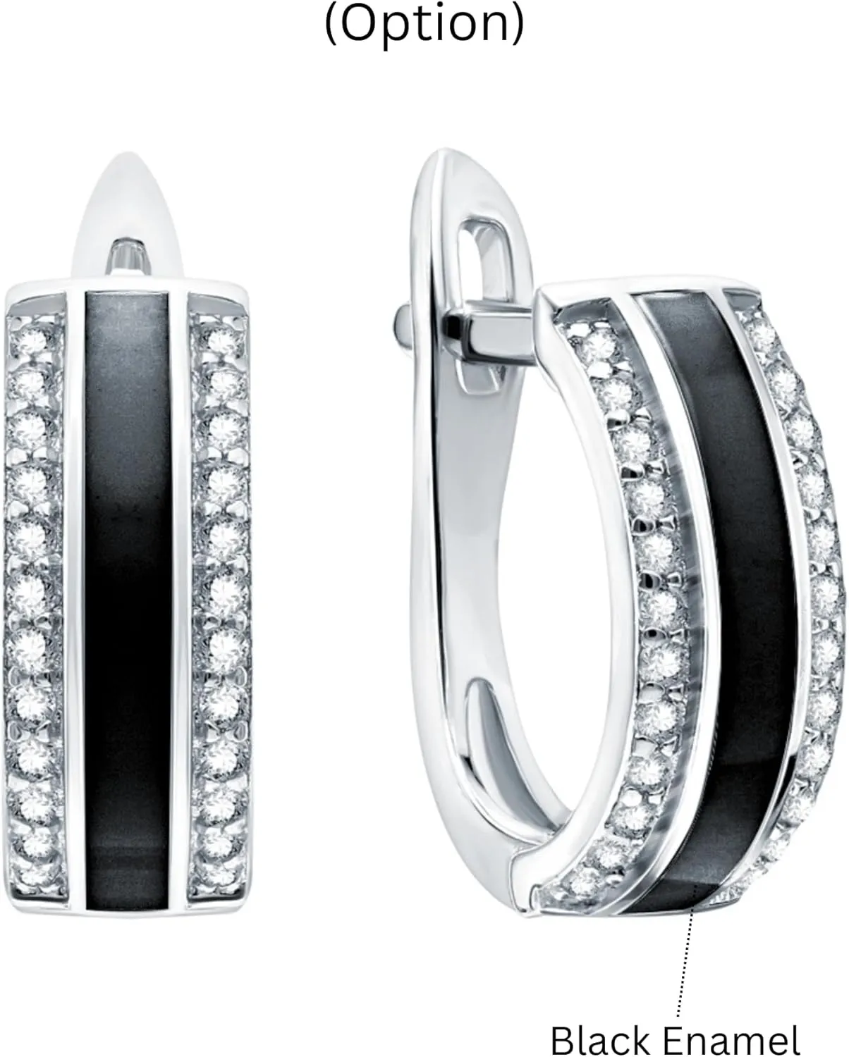 White Enamel Diamond(0.48ct) Hoop Earring, 14k Gold Dainty Huggie Hoop, Delicate Enamel Jewelry, Gift for Women.