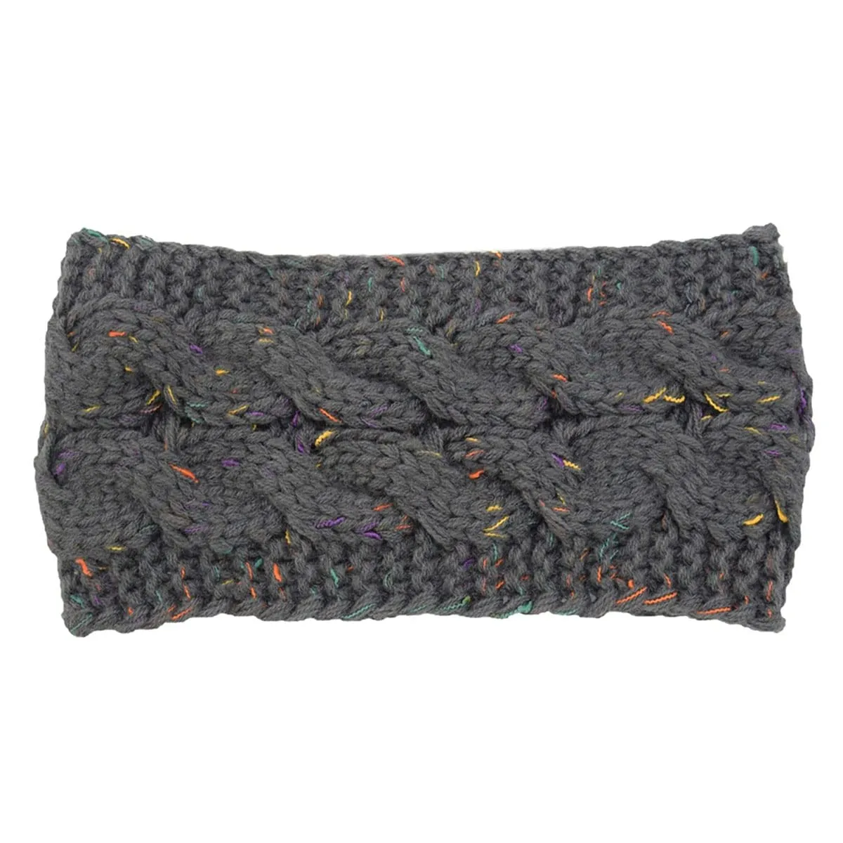 YSJOY 3 Pack Elegant Women's Gold Wire Cable Knitted Turban Headband Ear Warmer Head Wrap Headband Red Grey Blue